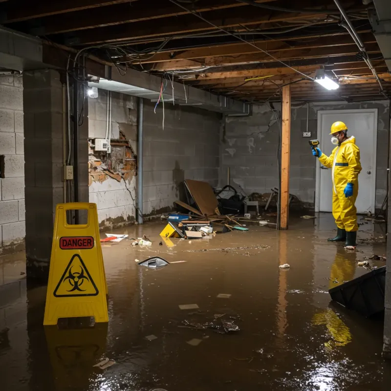 Flooded Basement Electrical Hazard in Dishman, WA Property